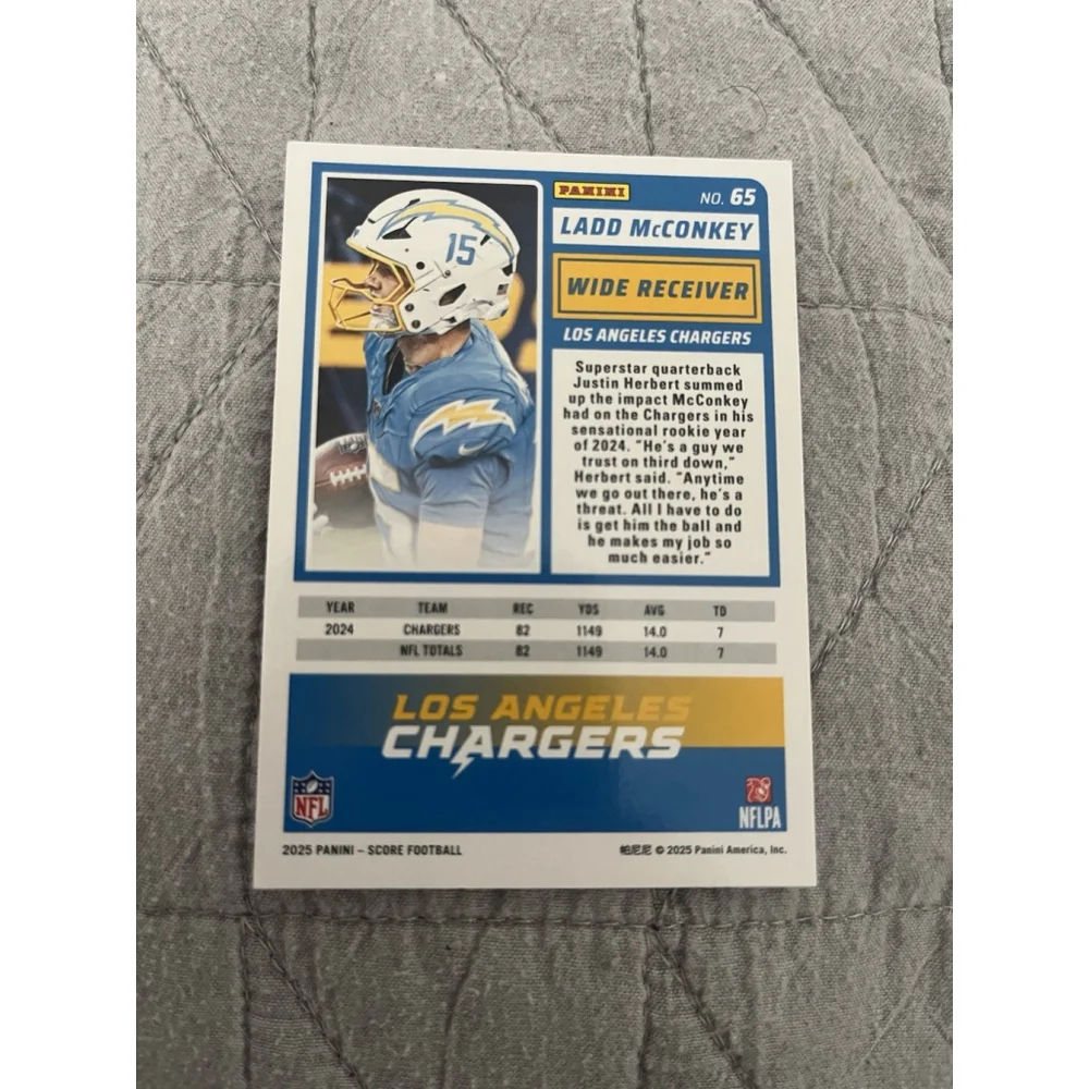 Ladd McConkey Los Angeles Chargers Card #65